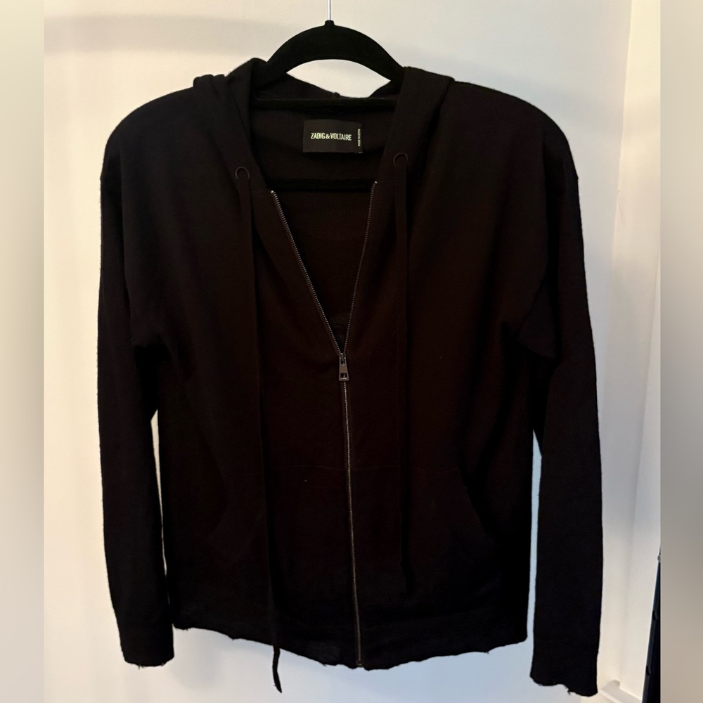 Zadig & Voltaire cashmere Black Zipper Jacket